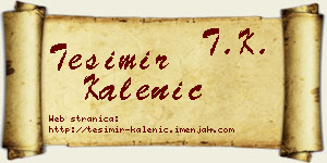 Tešimir Kalenić vizit kartica
